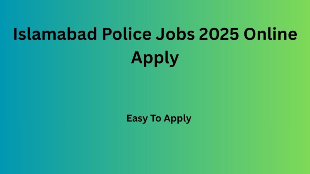 Islamabad Police Jobs