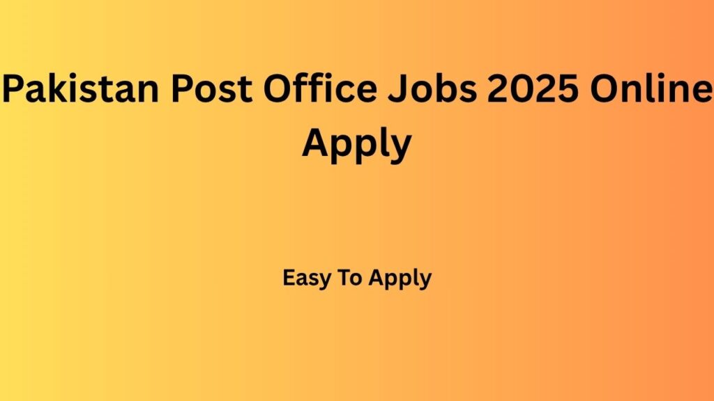 Pakistan Post Office Jobs
